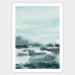 Abstract landscape art Sticker